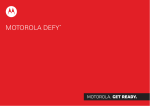 Motorola DEFY XT300 User's Manual