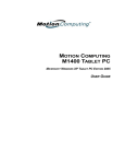 Motion Computing M1400 Instruction Manual