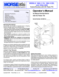 Morse Manufacturing 195A-1-115 User's Manual
