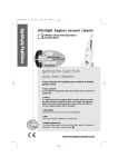 Morphy Richards Upright Bagless Vacuum Cleaner User's Manual