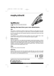 Morphy Richards SpillMaster User's Manual