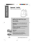 Morphy Richards Soprano kettle User's Manual