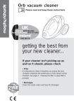 Morphy Richards Orb vacuum cleaner User's Manual