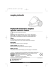 Morphy Richards Bagless Cylinder Vacuum Cleaner User's Manual