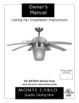 Monte Carlo Fan Company 8ATR44 User's Manual