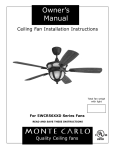 Monte Carlo Fan Company 5WCR56XXD User's Manual