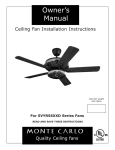Monte Carlo Fan Company 5VYR56XXD User's Manual