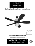 Monte Carlo Fan Company 5SWR54XXD Series User's Manual