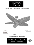 Monte Carlo Fan Company 5PE56 User's Manual