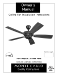 Monte Carlo Fan Company 5MQ60XX User's Manual