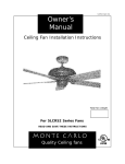 Monte Carlo Fan Company 5LCR52 User's Manual