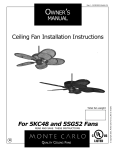Monte Carlo Fan Company 5KC48 User's Manual