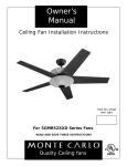 Monte Carlo Fan Company 5GMR52XXD Series User's Manual