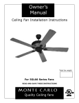 Monte Carlo Fan Company 5GL66 Series User's Manual