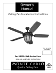 Monte Carlo Fan Company 5GIR54XXD User's Manual