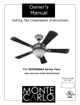 Monte Carlo Fan Company 5EPR60BRD Series User's Manual