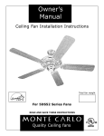 Monte Carlo Fan Company 5DS52 User's Manual
