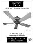 Monte Carlo Fan Company 5DOR52 User's Manual