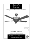 Monte Carlo Fan Company 5CMR56 User's Manual