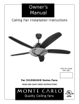 Monte Carlo Fan Company 5CLR66XXD Series User's Manual