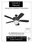 Monte Carlo Fan Company 5BUR52XXD Series User's Manual