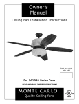 Monte Carlo Fan Company 5AYR54 Series User's Manual
