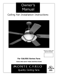 Monte Carlo Fan Company 5ALR56 User's Manual