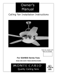 Monte Carlo Fan Company 5AHR60 User's Manual