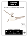 Monte Carlo Fan Company 3TSR52XXD User's Manual
