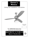 Monte Carlo Fan Company 3ASR52XXD User's Manual