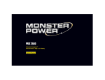 Monster PRO 2500 Rack Mountable PowerCenter with Clean Power Stage 2 User's Manual