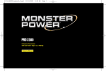 Monster Cable Pro 2500 User's Manual