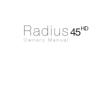 Monitor Audio RADIUS 45 User's Manual