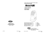MoistAir MA0600 User's Manual