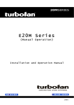 Moffat TURBOFAN E20M User's Manual