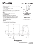 Moen Bathroom Faucet User's Manual