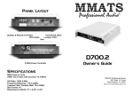 MMATS Professional Audio D700.2 User's Manual