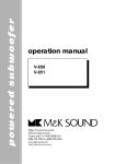 MK Sound V-851 User's Manual