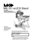 MK Diamond Products Saw MK-101 User's Manual