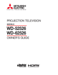 Mitsubishi Electronics WD-52526 User's Manual