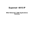 Mitel Superset networks 3200 User's Manual