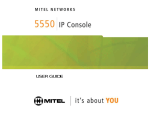 Mitel IP CONSOLE 5550 User's Manual