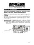 Minuteman UPS ED6000RMXFMR User's Manual
