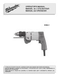 Milwaukee Heavy-Duty 3/8" Hammer-Drills User's Manual