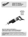 Milwaukee 6521 Series User's Manual