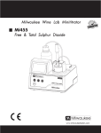 Milwaukee Instruments Refrigerator Mi455 User's Manual
