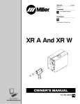 Miller Electric XR W User's Manual