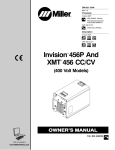 Miller Electric XMT 456 CC User's Manual