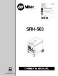 Miller Electric SRH-503 User's Manual