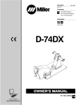 Miller Electric D-74DX User's Manual